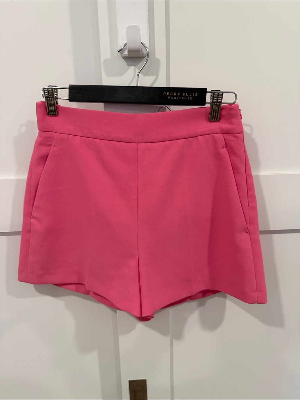 Zara High-Waist Pink Tailored Shorts